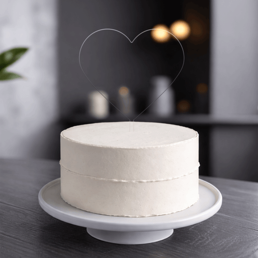 Wholesale clear acrylic heart cake topper for printing