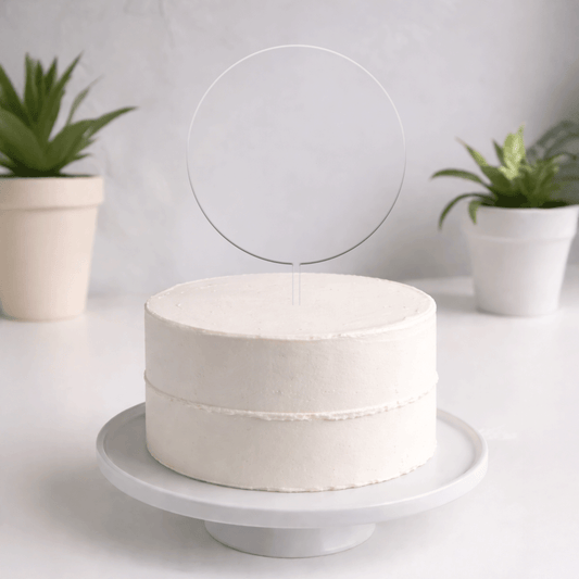 Clear acrylic round cake topper blank, wholesale
