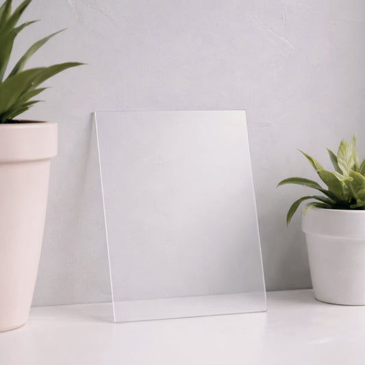 Clear acrylic sign blanks for memorial and wedding signage, wholesale