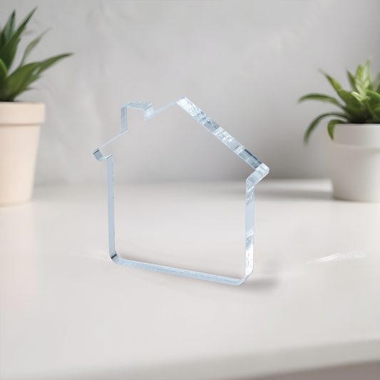 Wholesale clear acrylic house-shaped plaque