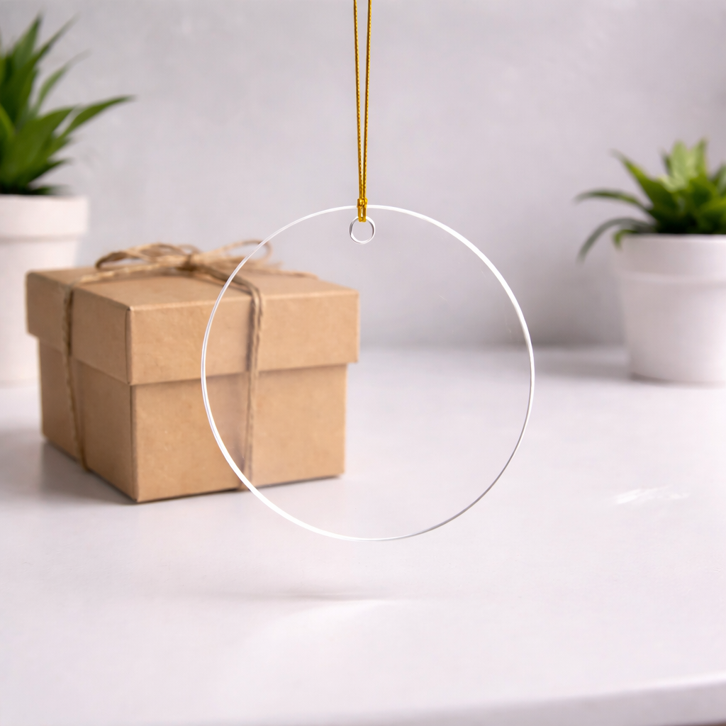 Wholesale round acrylic Christmas ornament blank