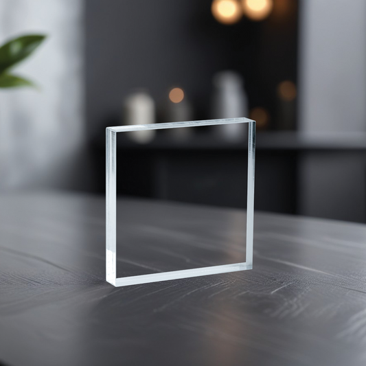 Wholesale clear cast acrylic square block for UV printing