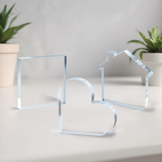 Custom shape clear acrylic plaque blanks, wholesale
